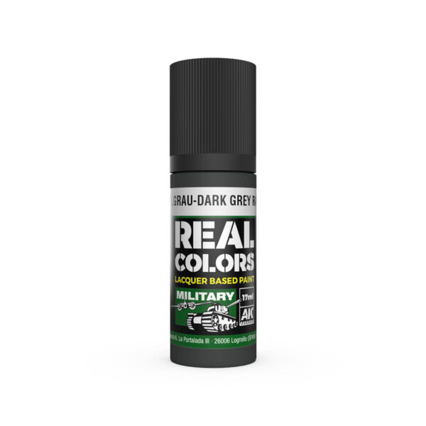 AK Interactive Real Colors Military Dunkelgrau-Dark Grey RAL 7021 17ml RC856