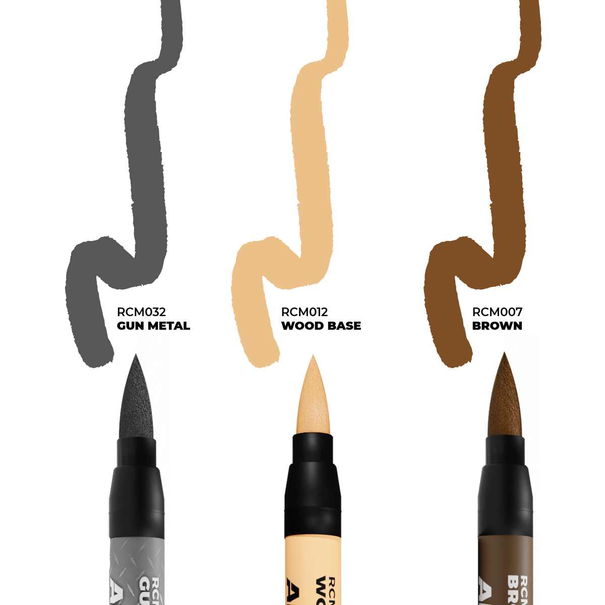 AK Interactive Real Colors Markers Tools Set of 3 RCM101