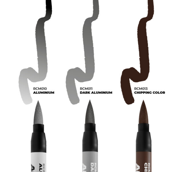 AK Interactive Real Colors Markers Chipping Set of 3 RCM105