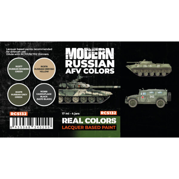 AK Interactive Real Colors Modern Russian AFV Colors RCS132 Paint Set of 4