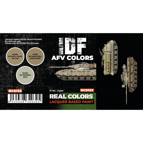AK Interactive Real Colors IDF AFV Colors RCS133 Paint Set of 3