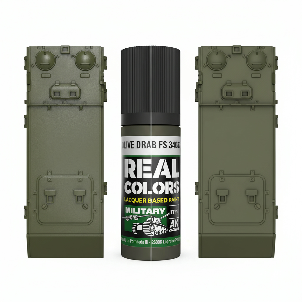 AK Interactive Real Colors Military Olive Drab FS 34087 17ml RC901 ...