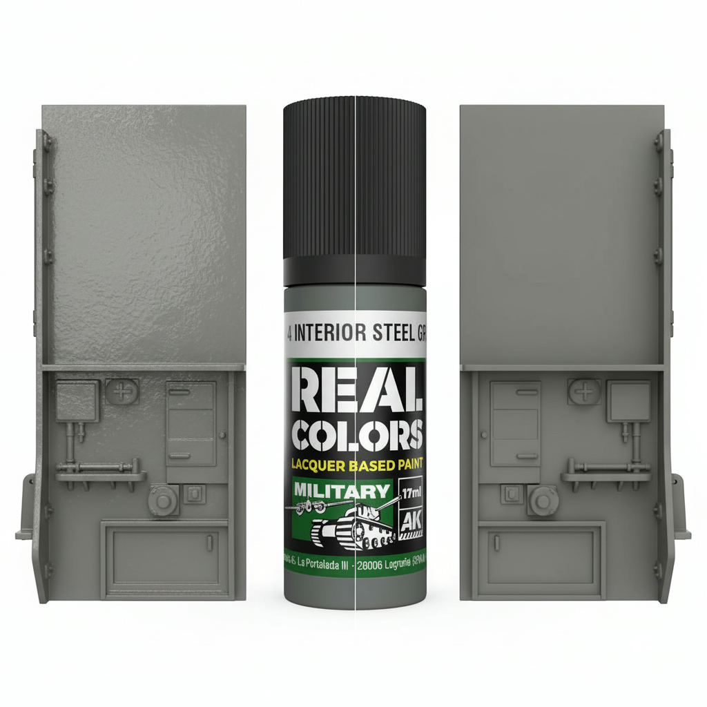 AK Interactive Real Colors Military A-14 Interior Steel Grey 17ml RC979