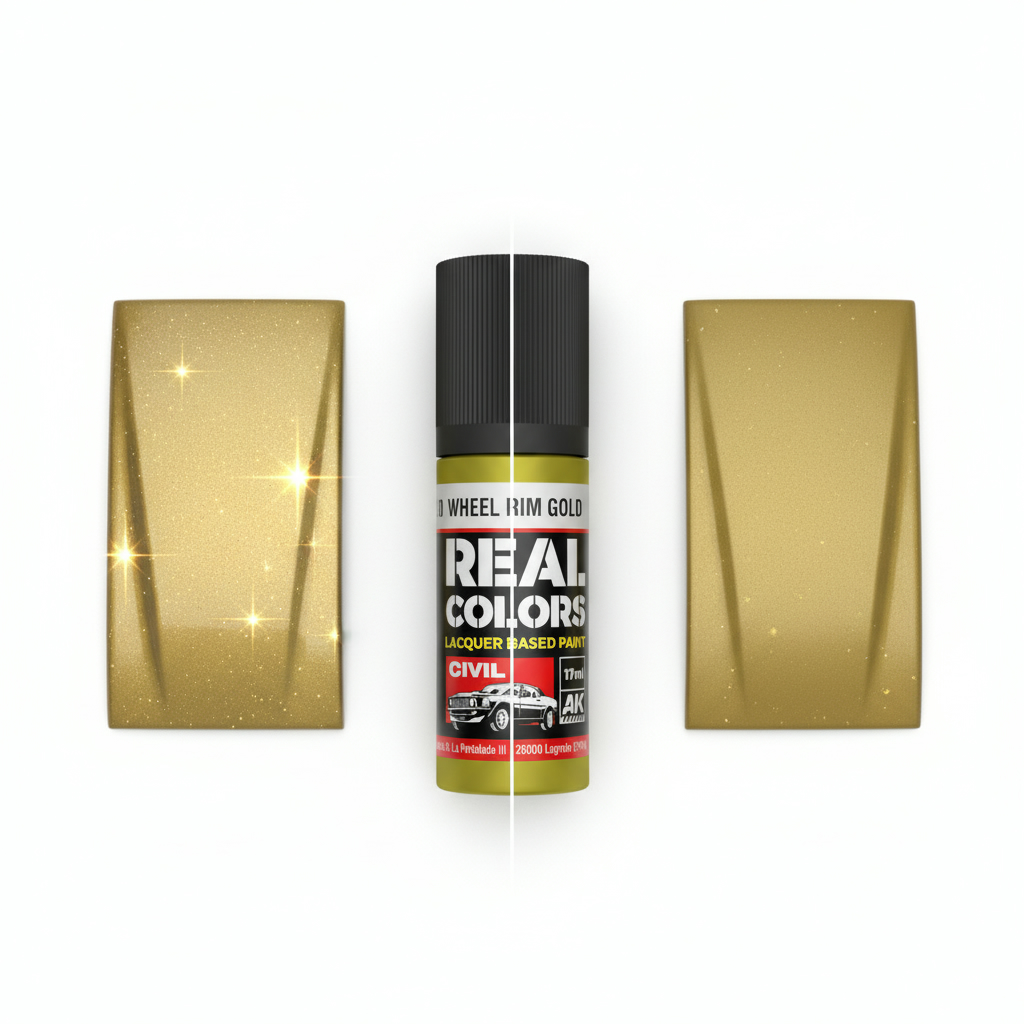 AK Interactive Real Colors Civil Wheel Rim Gold 17ml, RC830