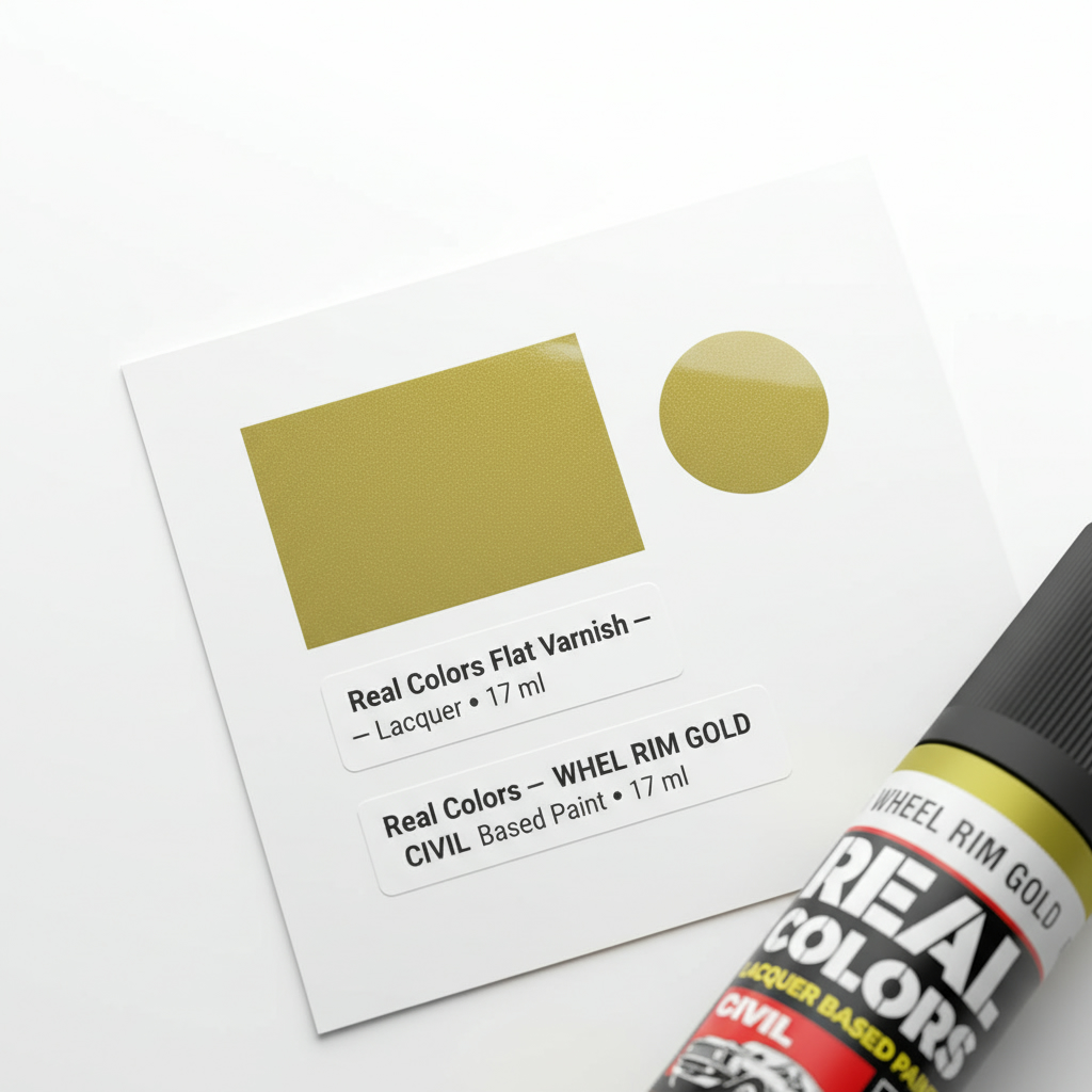 AK Interactive Real Colors Civil Wheel Rim Gold 17ml, RC830