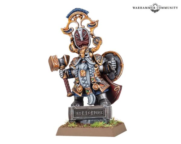 Warhammer the Old World Dwarfen Holds Dwarf King with Oathstone 10-16