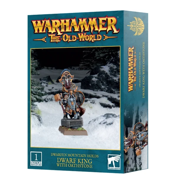 Warhammer the Old World Dwarfen Holds Dwarf King with Oathstone 10-16