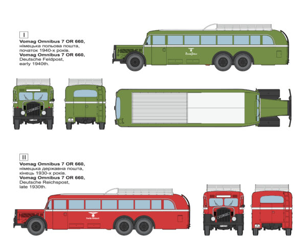 Roden Vomag Omnibus 7 OR 660 WWII German Staff Bus 1/35 Scale ROD 824