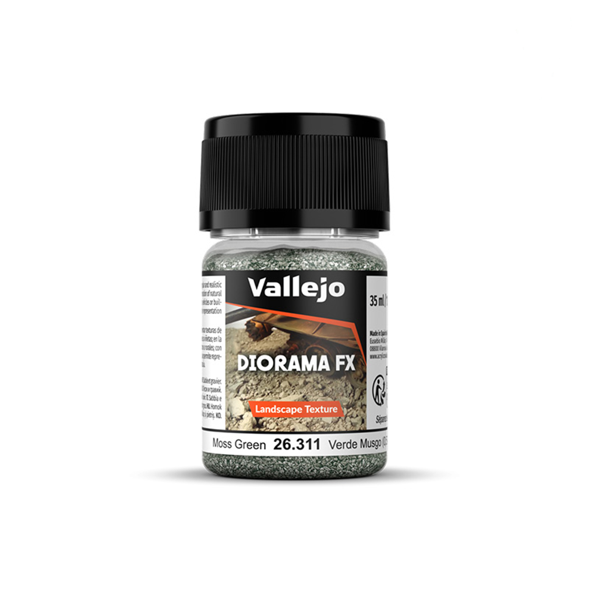 Vallejo Diorama FX Landscape Textures Moss Green 0.5-2mm Grain 26311
