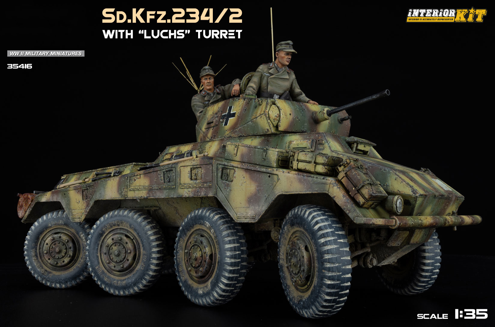 Miniart Sd.Kfz.234/2 with Luchs Turret Interior Kit 1/35 Scale