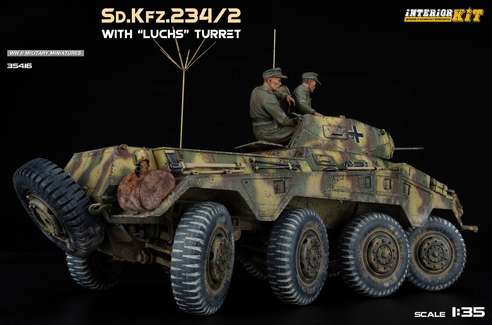 Miniart Sd.Kfz.234/2 with Luchs Turret Interior Kit 1/35 Scale