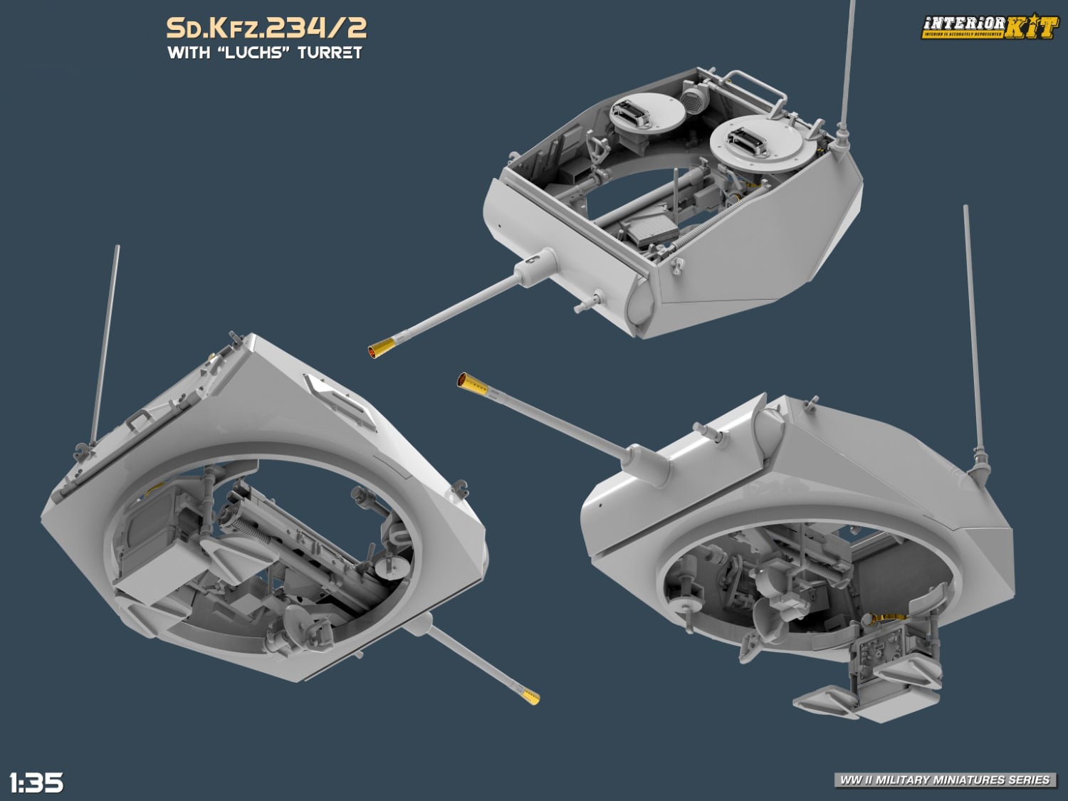 Miniart Sd.Kfz.234/2 with Luchs Turret Interior Kit 1/35 Scale