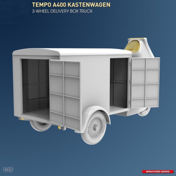 Miniart Tempo A400 Kastenwagen 3 Wheel Delivery Box Truck 1/35 Scale 38053