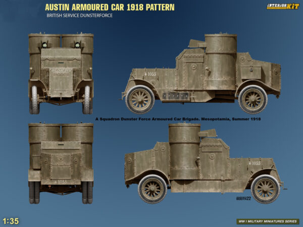 Miniart Austin Armoured Car 1918 Pattern Bristish Service Dunsterforce 1/35 Scale 39023