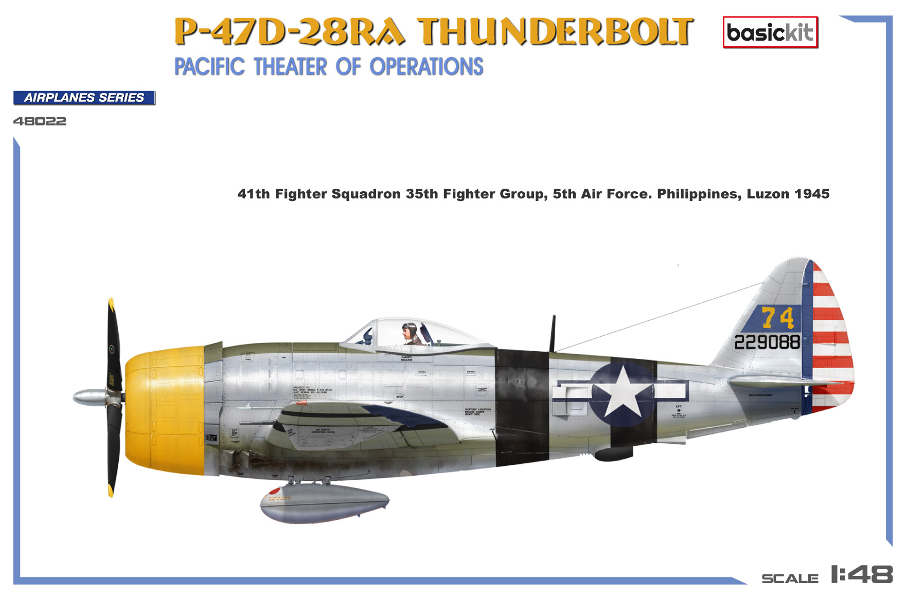 Miniart P-47D-28RA Thunderbolt Pacific Theater of Operations 1/48 Scale 48022