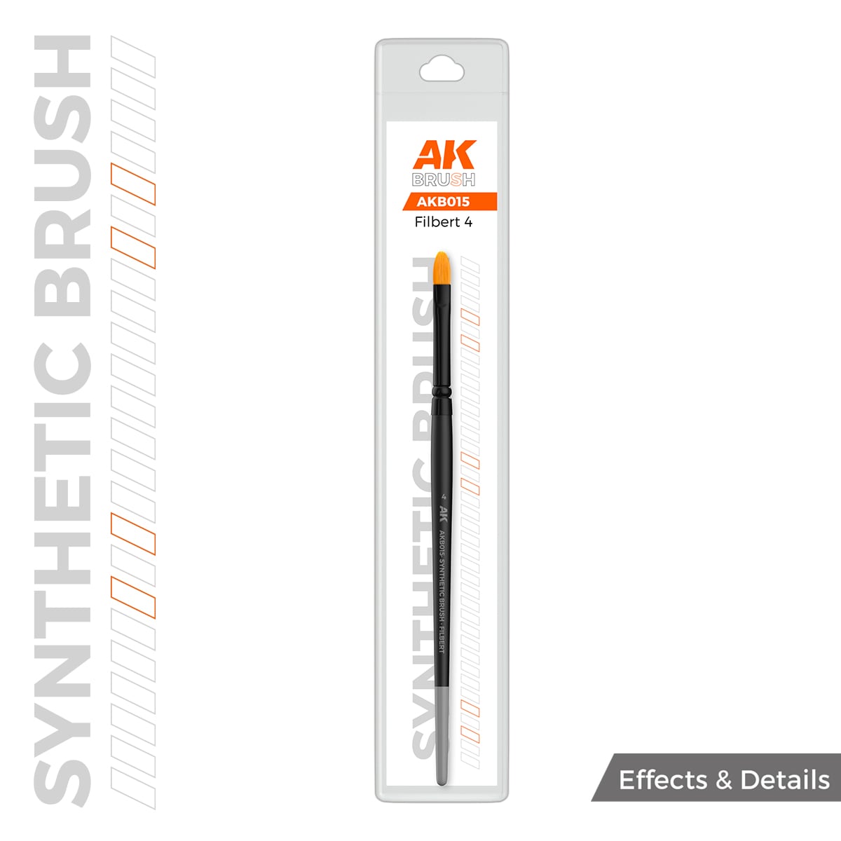 AK Interactive Synthetic Brush Filbert 4 AKB015