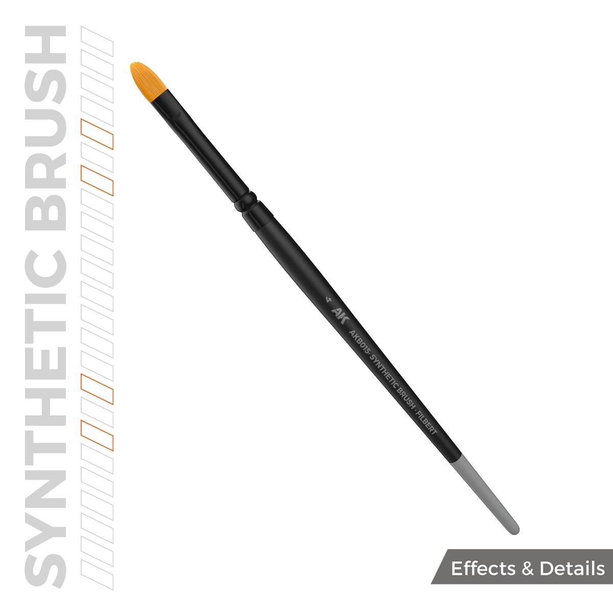 AK Interactive Synthetic Brush Filbert 4 AKB015