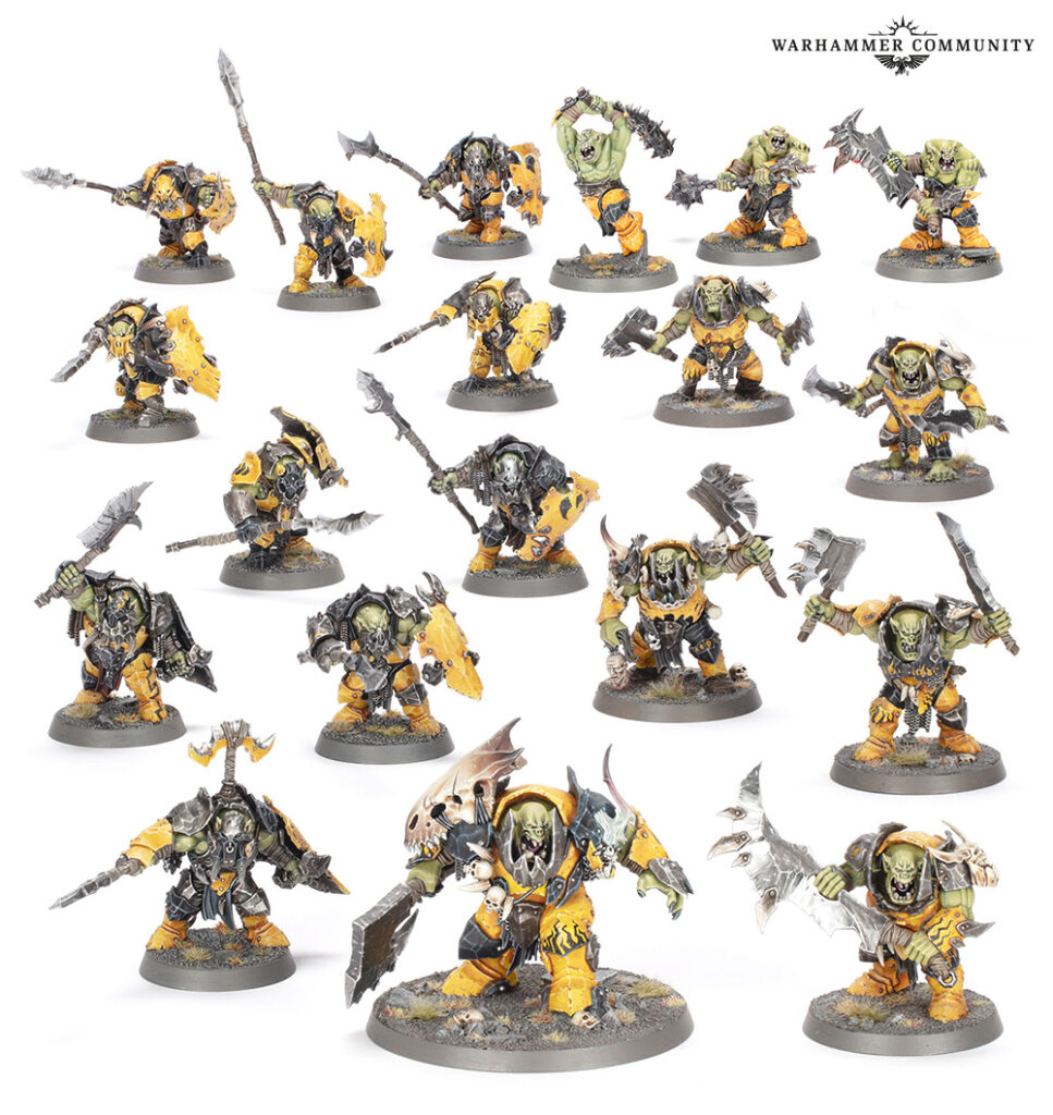 Warhammer Age Of Sigmar – Orruk Ardboyz (2023), Kit De 10 Miniaturas De Plástico Con Armas Y Escudos Intercambiables
