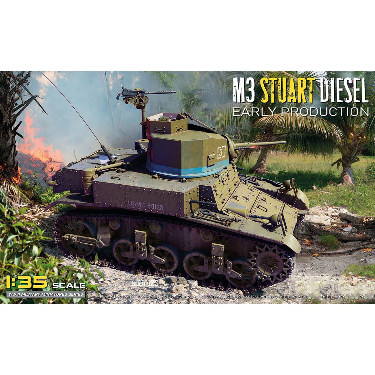 Miniart M3 Stuart Diesel Early Production 1/35 Scale 35417