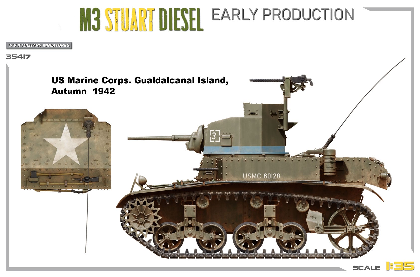 Miniart M3 Stuart Diesel Early Production 1/35 Scale 35417