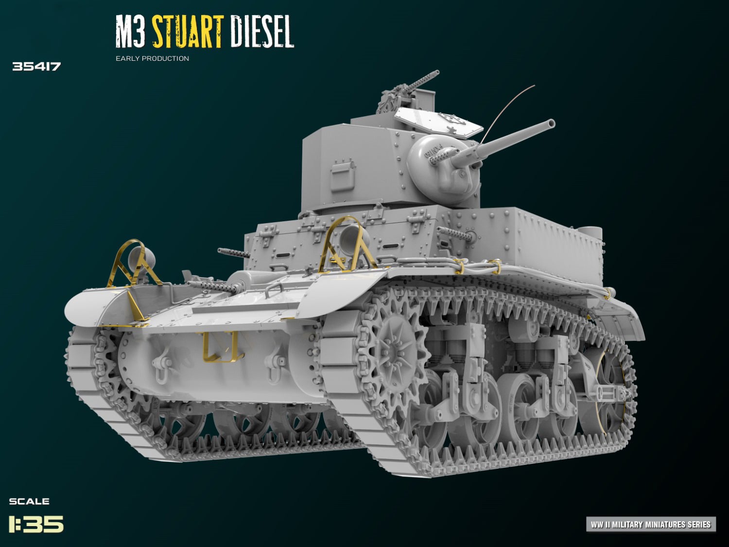 Miniart M3 Stuart Diesel Early Production 1/35 Scale 35417