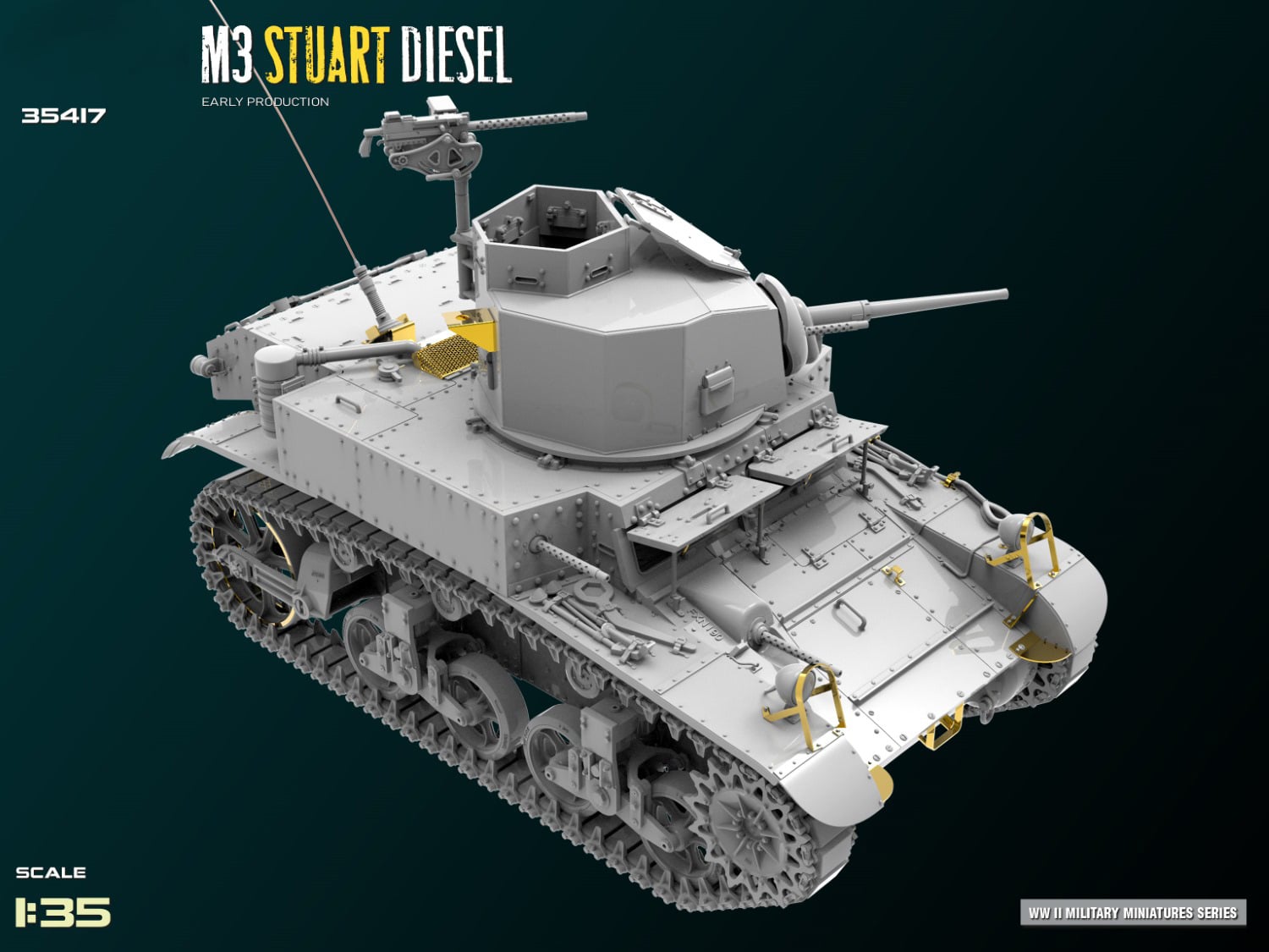 Miniart M3 Stuart Diesel Early Production 1/35 Scale 35417