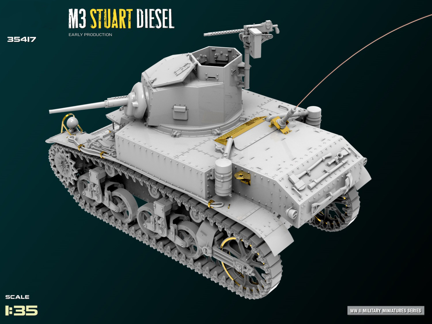 Miniart M3 Stuart Diesel Early Production 1/35 Scale 35417
