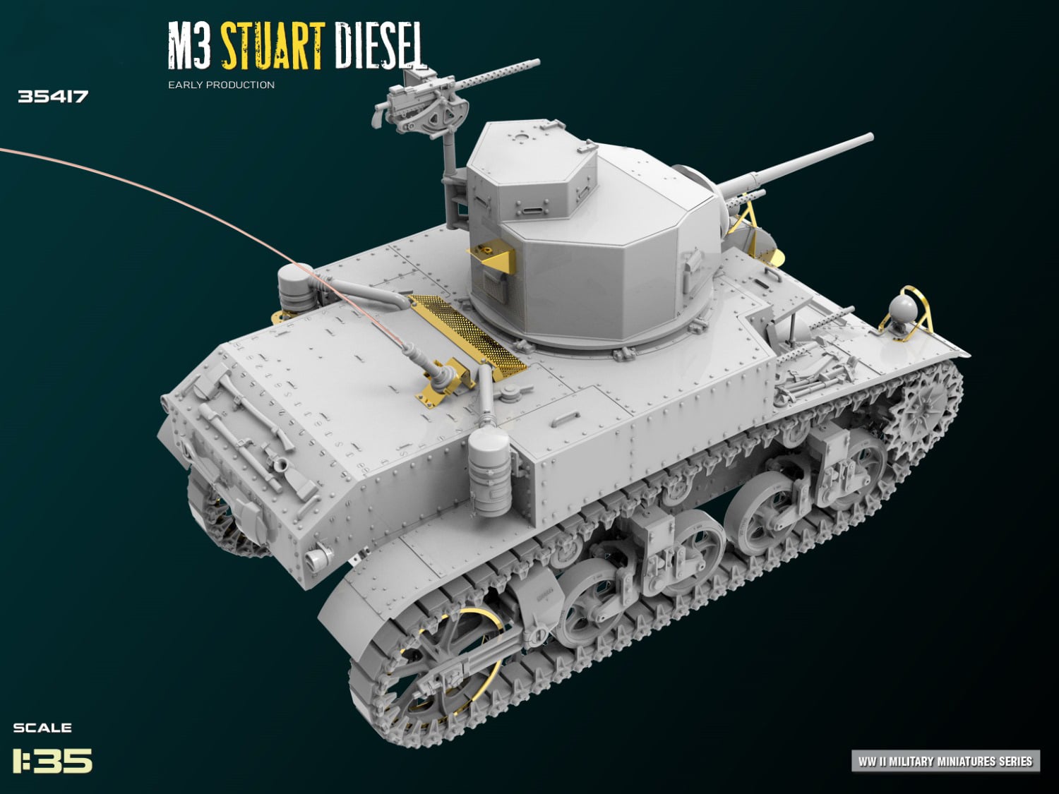 Miniart M3 Stuart Diesel Early Production 1/35 Scale 35417