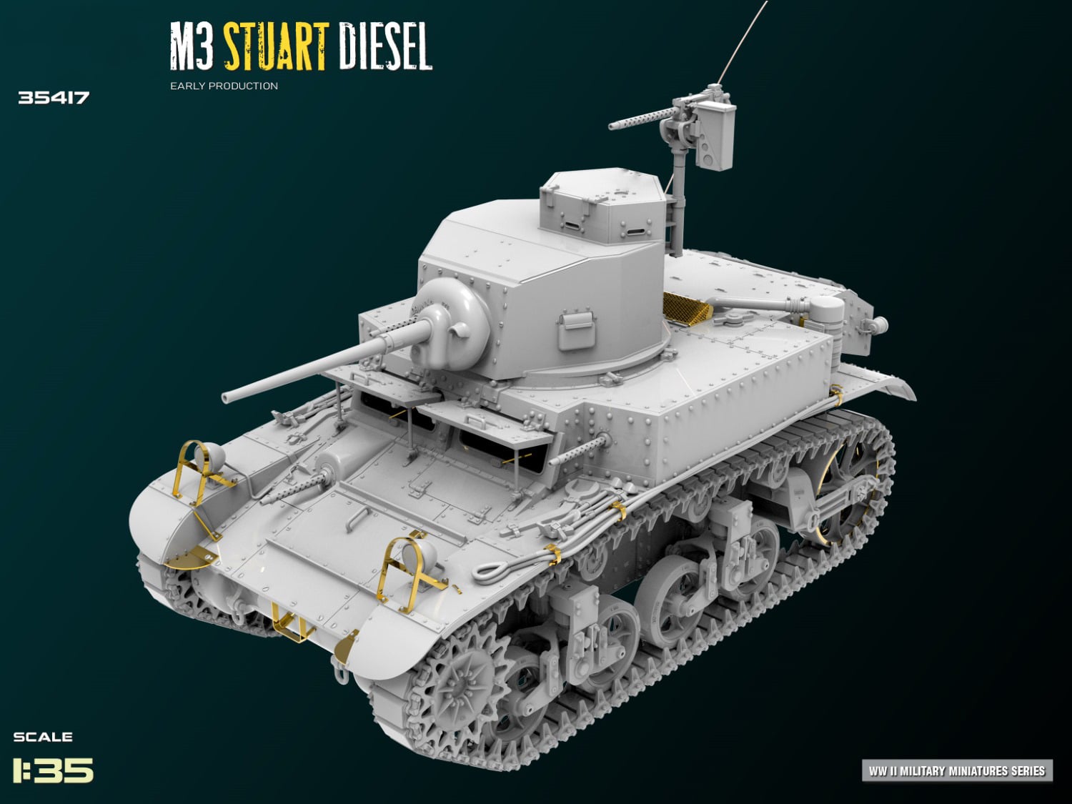 Miniart M3 Stuart Diesel Early Production 1/35 Scale 35417