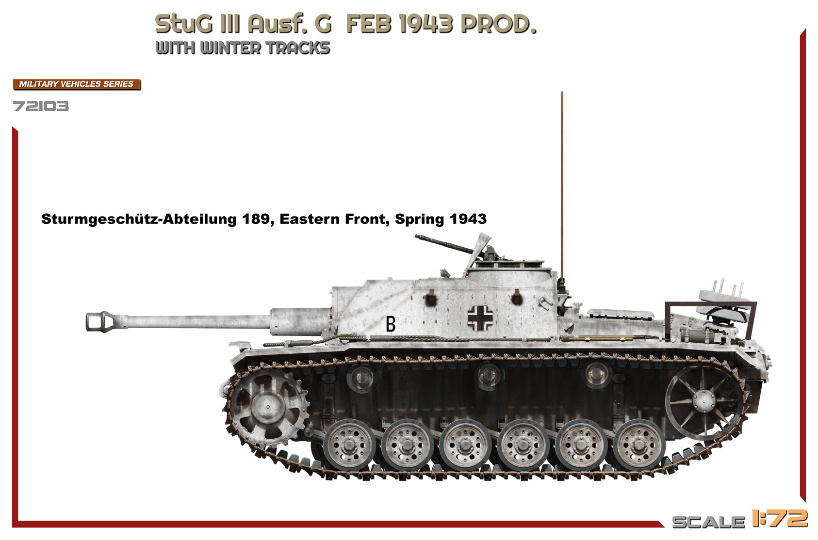Miniart StuG III Ausf.G Febreuary 1943 Production with Winter Tracks 1/72 Scale 72103