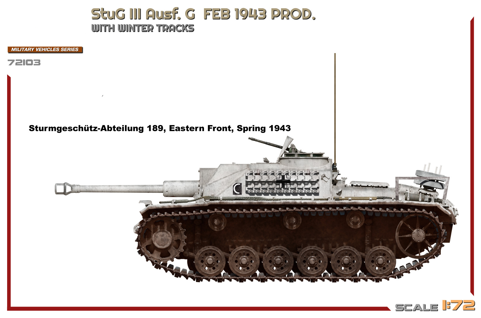 Miniart StuG III Ausf.G Febreuary 1943 Production with Winter Tracks 1/72 Scale 72103
