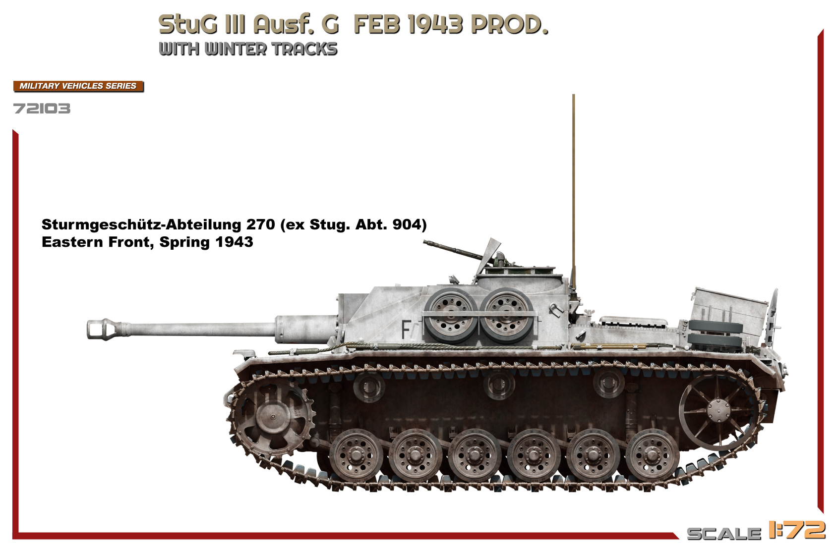 Miniart StuG III Ausf.G Febreuary 1943 Production with Winter Tracks 1/72 Scale 72103