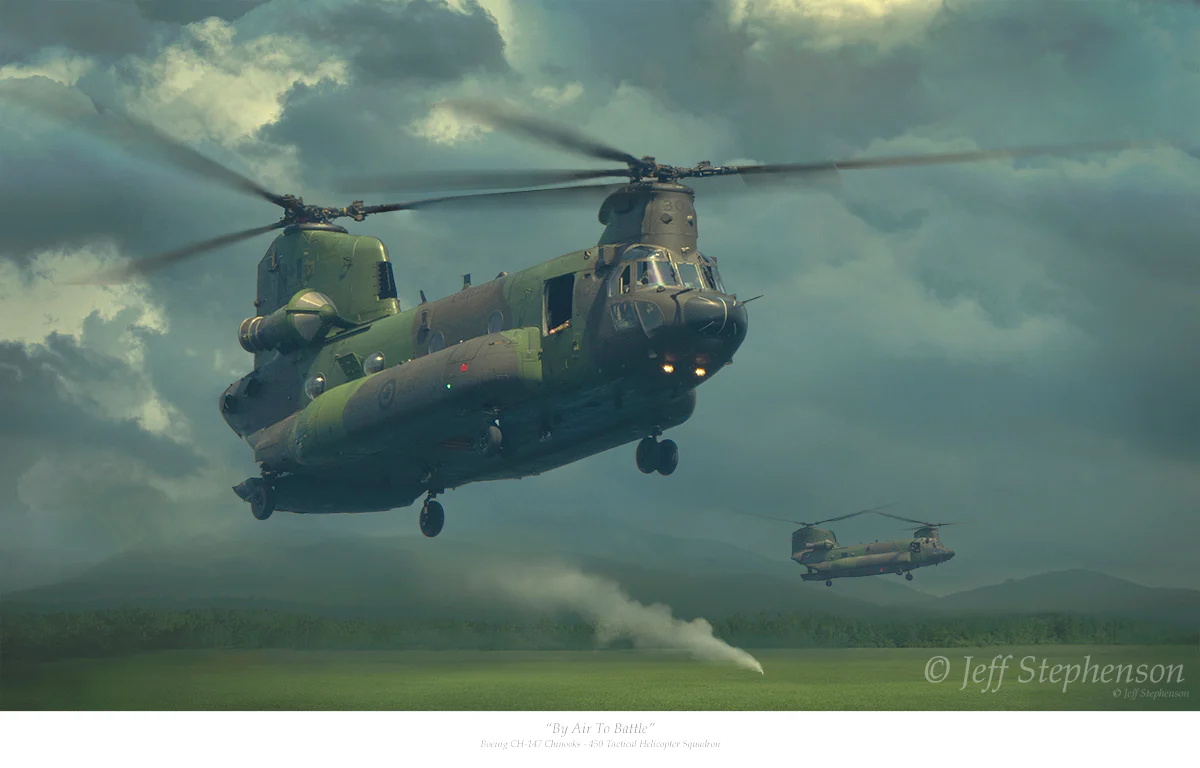 Boeing CH-147F Chinook By Air To Battle Print