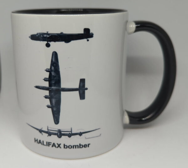Halifax Bomber Coffee Mug White with Specs 11oz SUP-MUGHALIFA