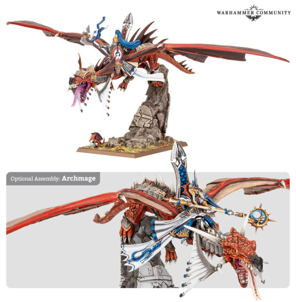 Warhammer The Old World High Elves Realms High Elf Lord on Dragon 13-20