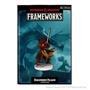 Wizkids D&D Frameworks Unpainted Miniatures Wave 1 Dragonborn Paladin Male 75022