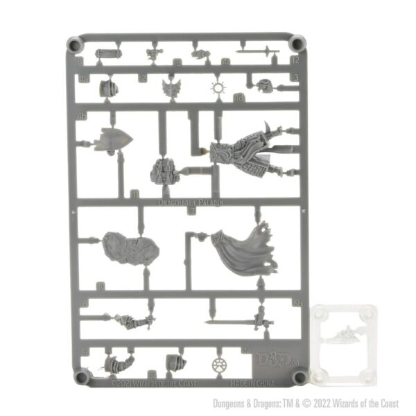Wizkids D&D Frameworks Unpainted Miniatures Wave 1 Dragonborn Paladin Male 75022