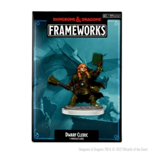 Wizkids D&D Frameworks Unpainted Miniatures Wave 1 Dwarf Cleric Female 75010