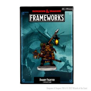 Wizkids D&D Frameworks Unpainted Miniatures Wave 1 Dwarf Fighter Male 75036