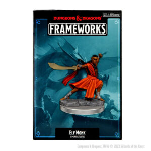 Wizkids D&D Frameworks Unpainted Miniatures Wave 1 Elf Monk Male 75027