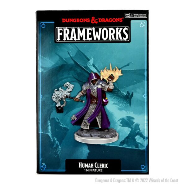 Wizkids D&D Frameworks Unpainted Miniatures Wave 1 Human Cleric Male 75071