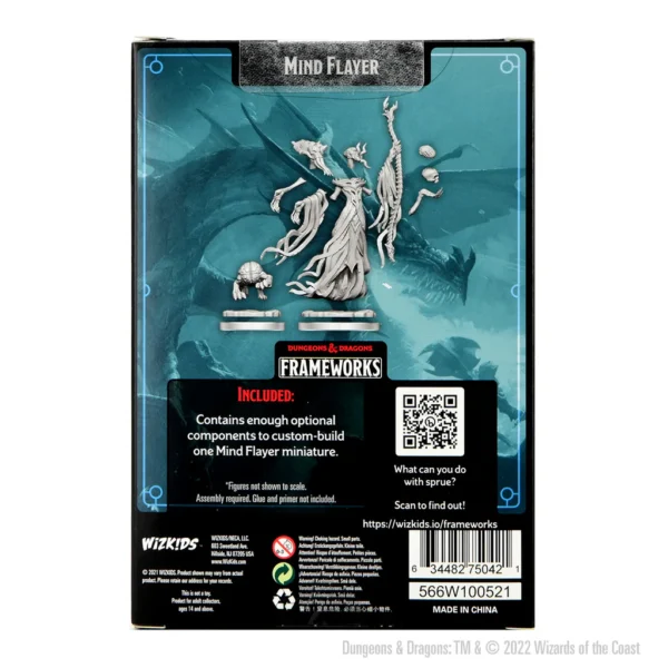 Wizkids D&D Frameworks Unpainted Miniatures Wave 1 Mind Flayer 75042