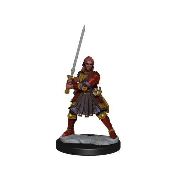 Wizkids D&D Frameworks Unpainted Miniatures Wave 1 Human Fighter Female 75025