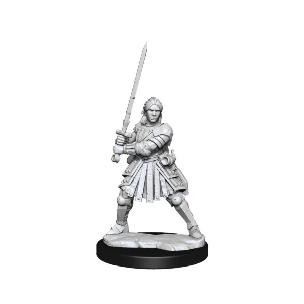 Wizkids D&D Frameworks Unpainted Miniatures Wave 1 Human Fighter Female 75025