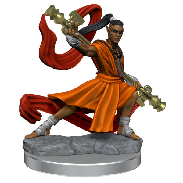 Wizkids D&D Frameworks Unpainted Miniatures Wave 1 Elf Monk Male 75027