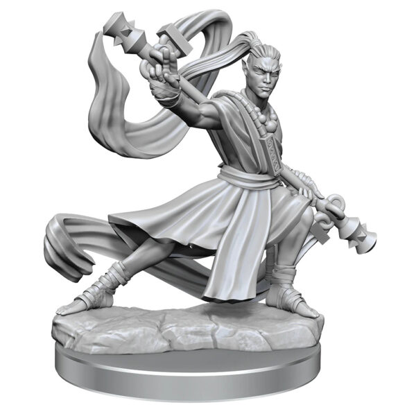 Wizkids D&D Frameworks Unpainted Miniatures Wave 1 Elf Monk Male 75027