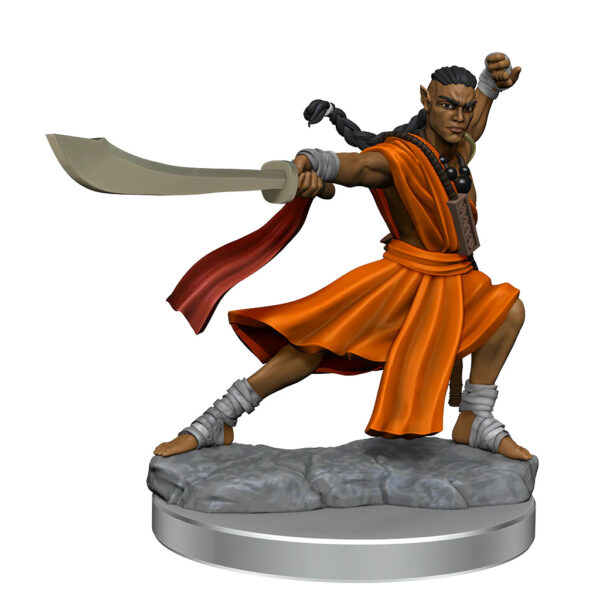 Wizkids D&D Frameworks Unpainted Miniatures Wave 1 Elf Monk Male 75027