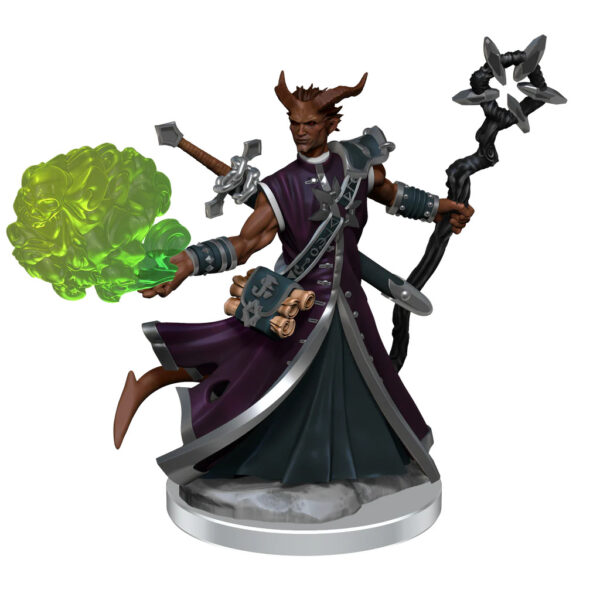 Wizkids D&D Frameworks Unpainted Miniatures Wave 1 Tiefling Warlock Male 75034