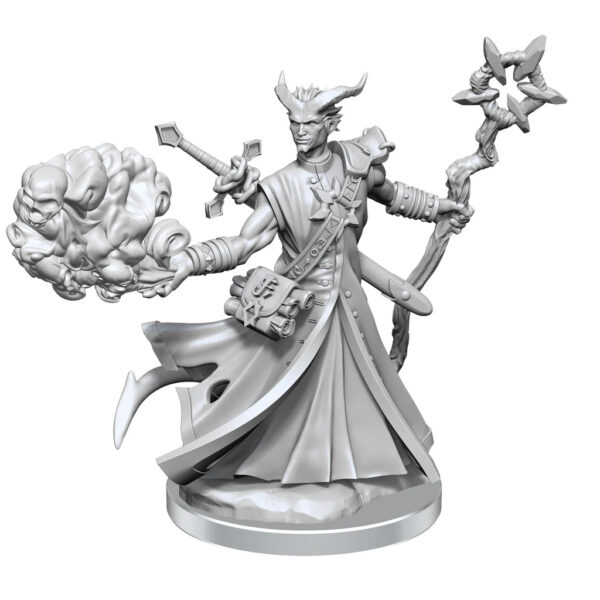 Wizkids D&D Frameworks Unpainted Miniatures Wave 1 Tiefling Warlock Male 75034