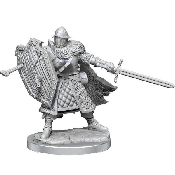 Wizkids D&D Frameworks Unpainted Miniatures Wave 1 Human Fighter Male 75013